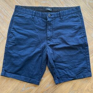 Theory Dark Blue Flat Front Shorts